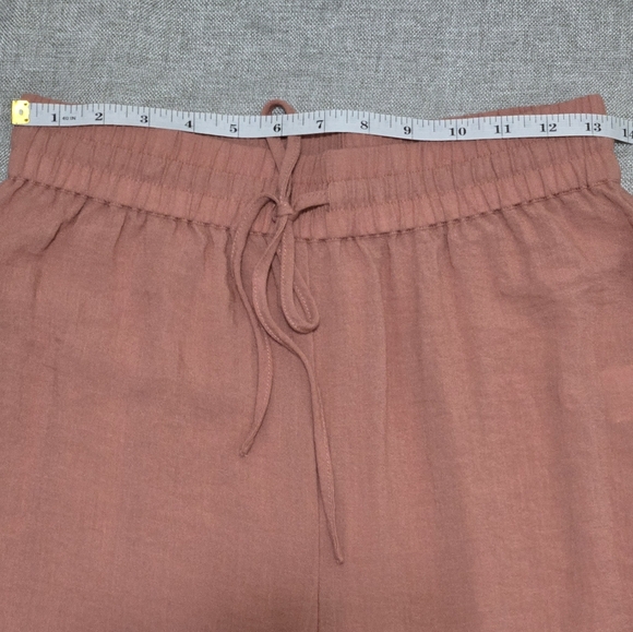 JOIE Dusty Rose High Waisted Wide Leg Drawstring Pants Size Small - Picture 7 of 11